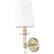 None Wall Sconce Wall Light in Modern Gold